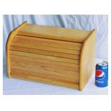 Wood Bread Box w Roll Up Front Works Smooth