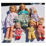6 Vintage Dolls 1960-70