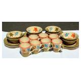 New Rustic Gathering Hand Painted Dinnerware for 8