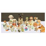 Whole Lot of Animal Figurines Dogs Tiger Cats Duck