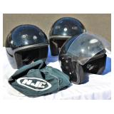 3 Motorcycle Helmets One Says Small Sz
