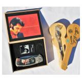 Elvis Presley Pen in Wood Guitar & Knife Lighter