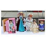 5 Collectible Dolls Porcelain Fairy Heirloom