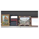 2 Smaller Mirrors Original Oil & Print Lot