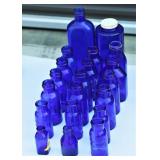 Cobalt Blue Glass Small Bottle Bromo-Seltzer Vicks
