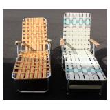 2 Vintage Webbing Lounge Chairs Working Fine