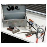 Craftsman Metal Tool Box w Misc Hand Tools