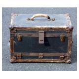 18" Wide Vintage Chest w Metal Badges