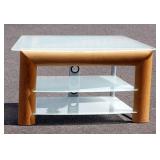 Glass & Wood Display Television Table Z-Line