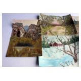 7 Finished Original Oil Painting Not Framed