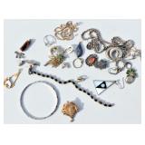 Jewelry Many Marked Silver Gold & Sapphire