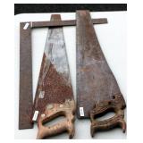 2 Vintage Saws & Straight Edge Tools