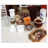 Vases Artwork Milk Glass Pieces