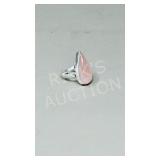 Sterling & Rose Quartz ring - size 6