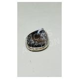 silver & stone pendant - 2'