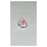 Sterling & Kunzite ring - size 9