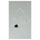 Sterling & Garnet pendant & chain set