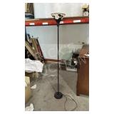 floor lamp w/ plastic shade - 70' tall