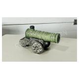 vintage ceramic 2 pc canon decator - 9' long