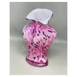 art glass female torso vase - 10' tall