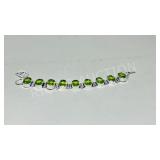 Sterling & Peridot bracelet - 6' long