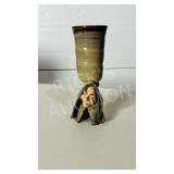 Old Hag stone ware goblet  - 9' tall
