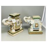 pair- ceramic elephant plant stands 8-9' tall