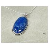 Lapis Lazuli & silver necklace set