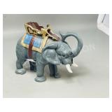 cast metal elephant mechanical bank