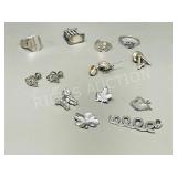assorted 925 silver jewelry items