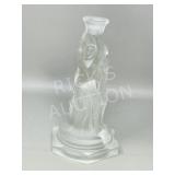 opaque glass candle stick 9' w/ semi nudes