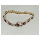 Sterling & garnet bracelet