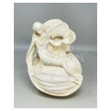 pottery semi nude female vase 8' tall