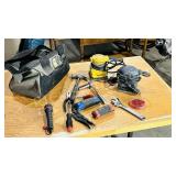 tool tote w/ sanders & hand tools