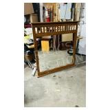 oak framed mirror - 45' w x 47' h
