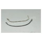 2 sterling silver bracelets - 1 gold plated