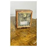 antique 1910 wood & brass postal box w/ lock