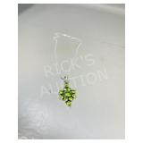 Peridot & 925 silver pendant & chain