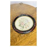 12' floral cross stitch in fancy frame