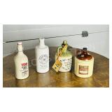 4 various vintage pottery jugs