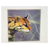 Tiger head- silk embroidered art