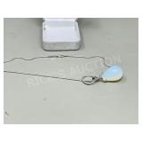 925 silver chain w/ opal pendant