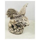 Windstone gargoyle ornament - 10.5' tall signed