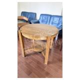 arts and crafts style round table w/ drawer