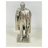 aluminum cast statue Lenin 1975 signed -13.5' tall