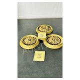 3 plaster wall  plaques from Bowring - 6'