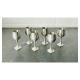 6 Selangor pewter glasses - 4'