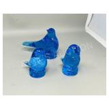 3- Altaglass birds w/ labels