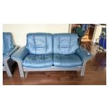 Ekornes Buckingham 2 seat high low back loveseat