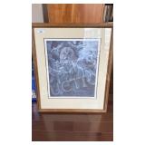 Robert M Fisher color photolithograph Snowy Owl